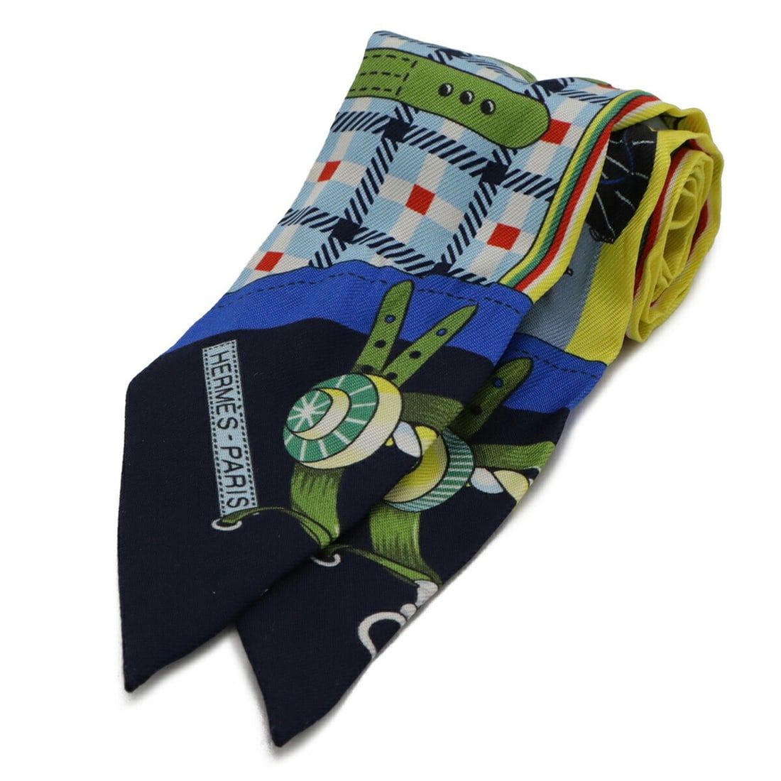 HERMES TWELL Twilly Scarf/Muffler/Handbag "Les Voitures Nouvelles" Horse-Drawn Carriage Evolution (1 of 20)