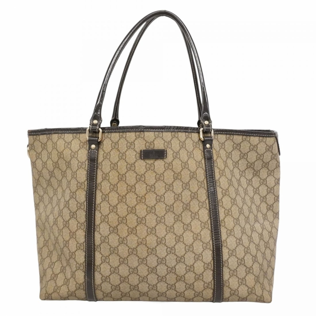 Gucci GG Supreme Tote Bag 197954 Brown Champagne Women's P2367587: --- Catalog ---Category: SizeSize (HxWxD): 28cm x 38cm x 17.5cm / 11.02'' x 14.96'' x 6.88''Category: DesignType: Tote bagColor: BrownGender: WomenMaterial: PVC Hardware Color: Champagne goldCategory:
