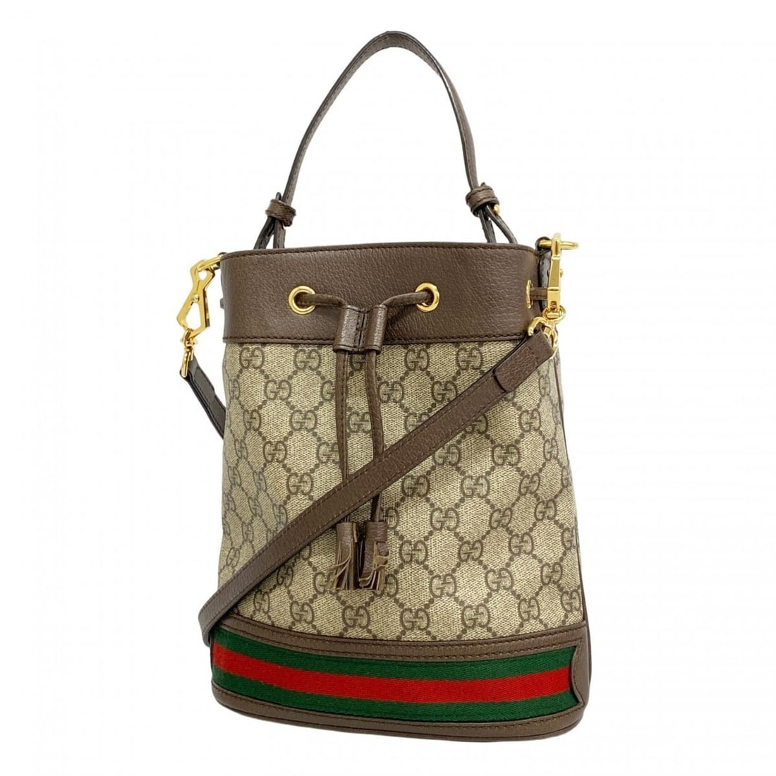 Gucci GG Supreme Handbag 628861 Brown/Beige 2-Way Bag for Women P2349714 (1 of 14)