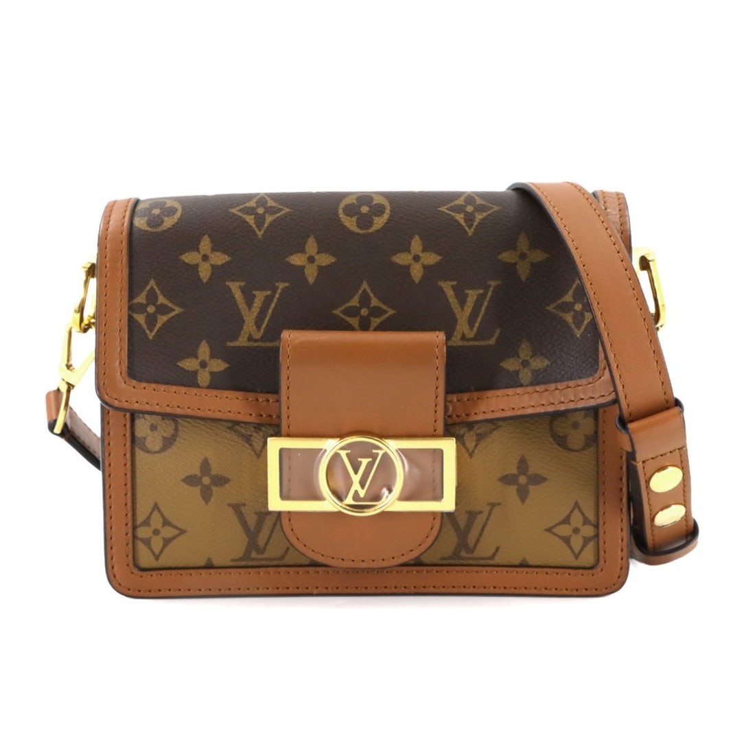 Louis Vuitton Monogram Reverse Dauphine Mini Shoulder Handbag, Brown, M44580 (1 of 16)