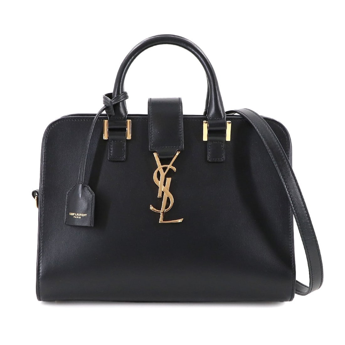 Saint Laurent Baby Cabas 2-way handbag, leather, black, 568853 (1 of 20)