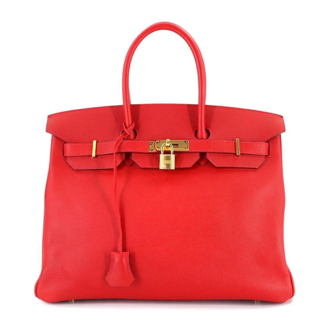 Hermes Hermès Birkin 35 Epsom Rouge Cazac Handbag with Gold Hardware and Q Stamp (1 of 15)