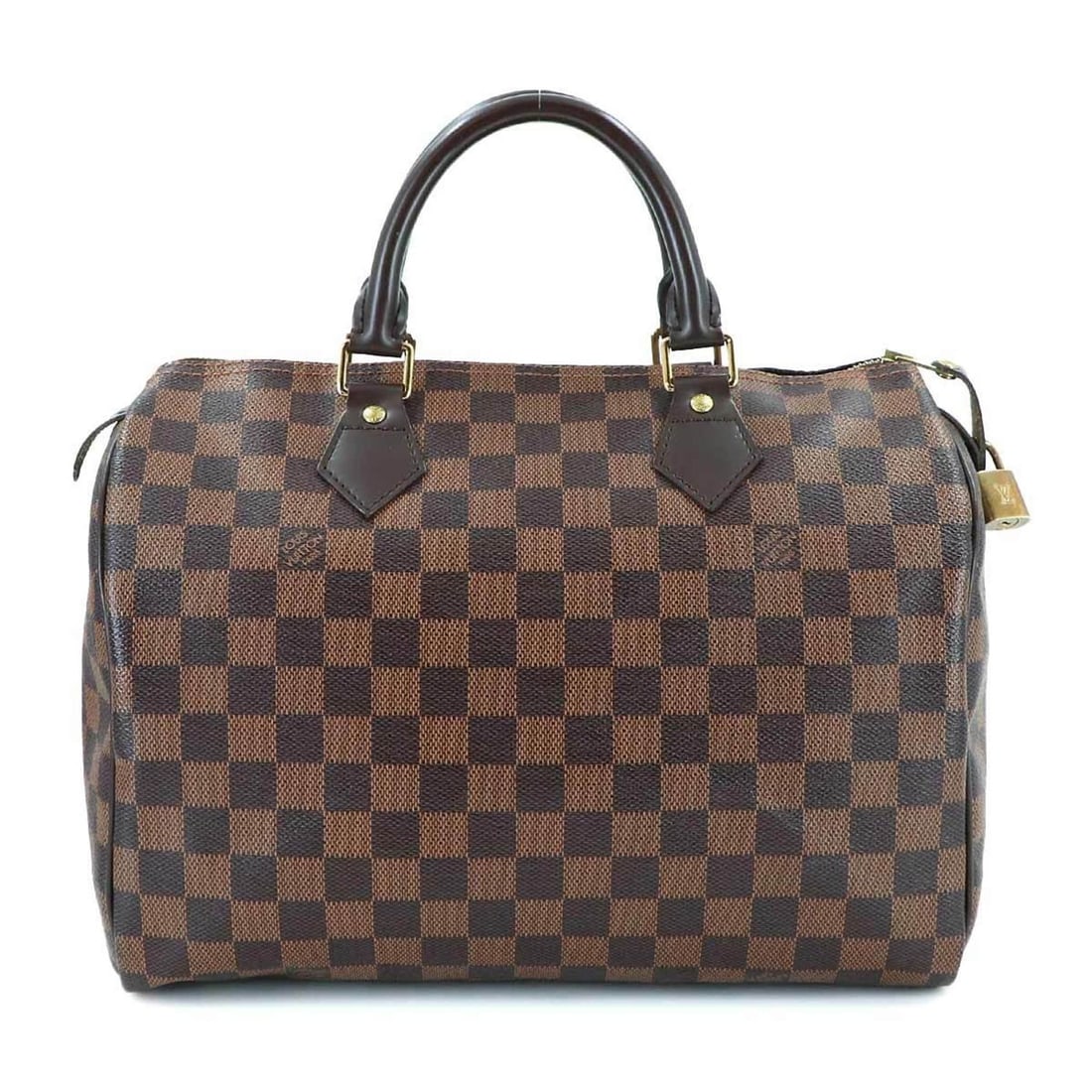 Louis Vuitton Damier Speedy 30 Handbag, Ebene Brown, N41531, Gold Hardware: --- Catalog ---Category: SizeSize (HxWxD): 22cm x 30.5cm x 18cm / 8.66'' x 12'' x 7.08''Category: DesignType: Boston bag, HandbagColor: Brown, Damier Canvas, EbeneGender: WomenMaterial: Damier Canvas