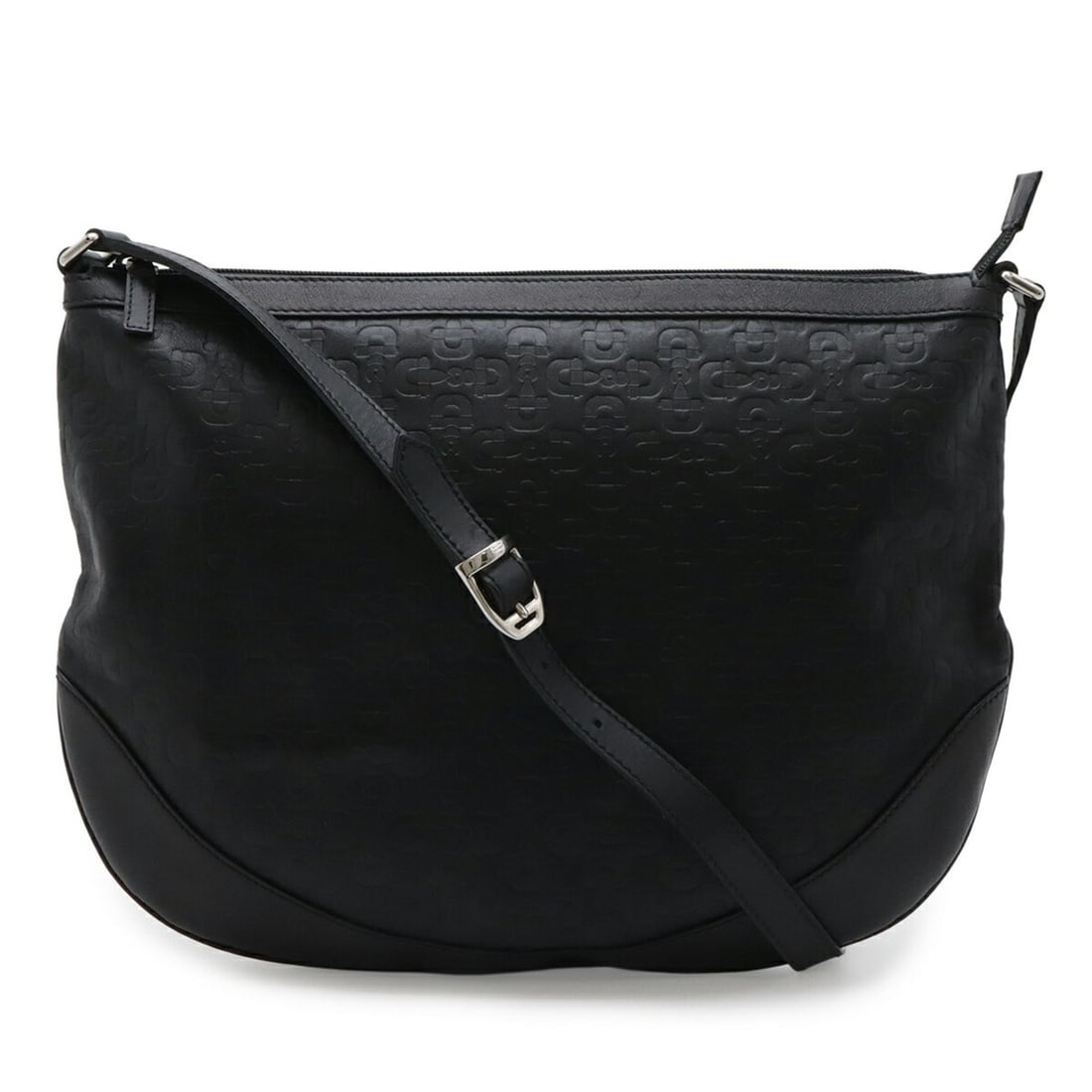 GUCCI GG denim shoulder bag, handbag, leather, black, 272380 (1 of 16)