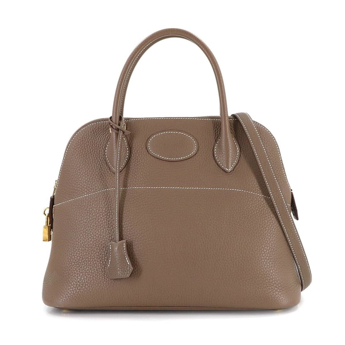 Hermes Hermès Bolide 31 2-way handbag, hand/shoulder bag, Taurillon Clemence leather, Etoupe D (1 of 14)