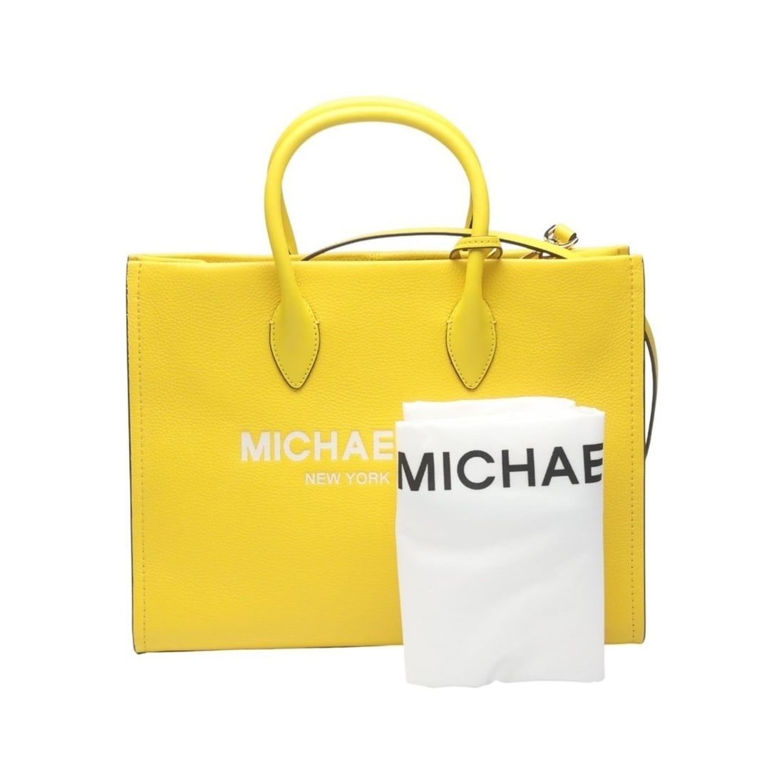 Michael Kors handbag shoulder bag in yellow calf leather (1 of 16)