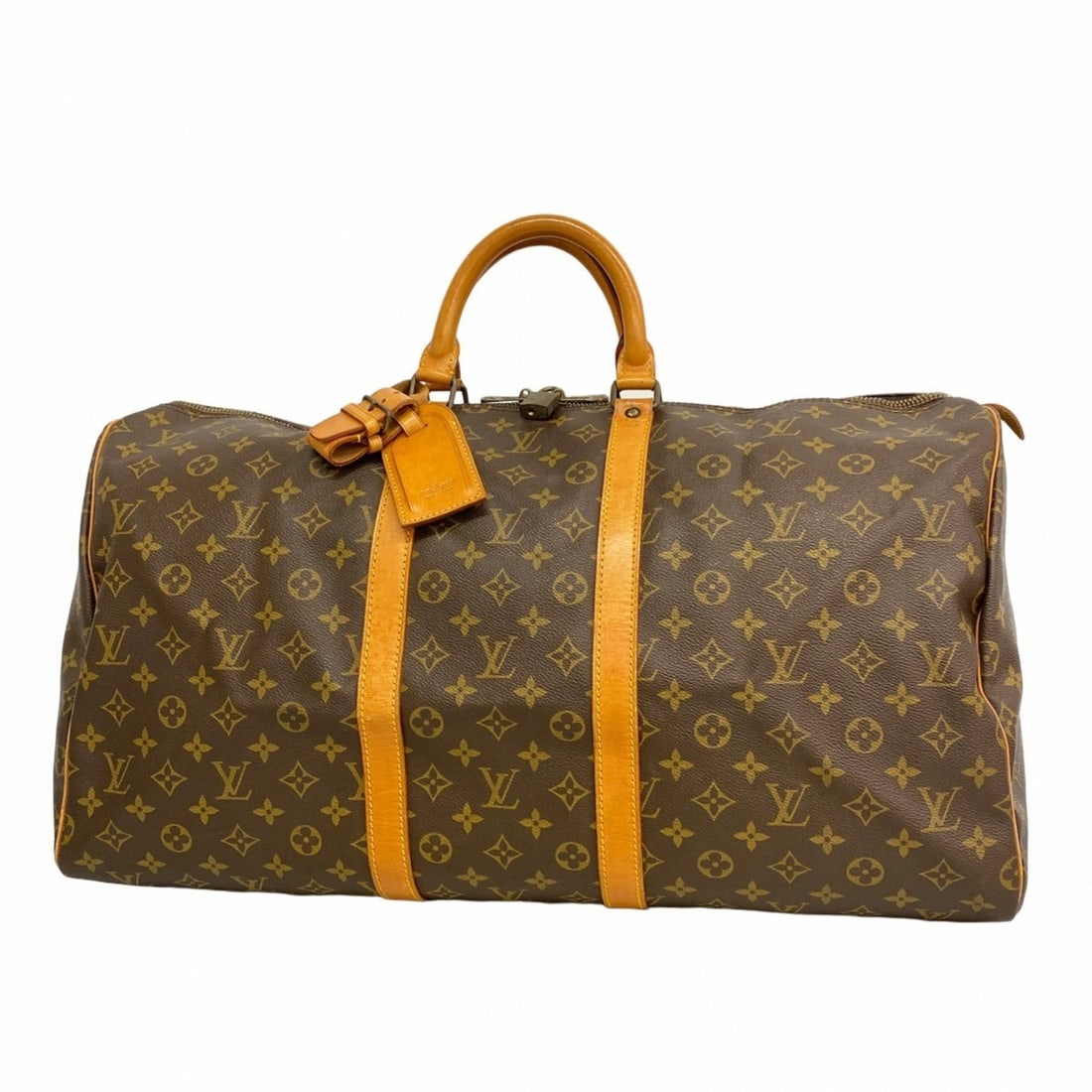 Louis Vuitton Monogram Keepall 55 Boston Bag M41424 Brown Men's and Women's (1 of 12)