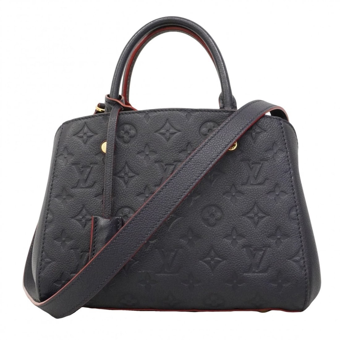Louis Vuitton Monogram Empreinte Montaigne BB Handbag M42747 Marine Rouge 2-Way Bag for Women (1 of 16)