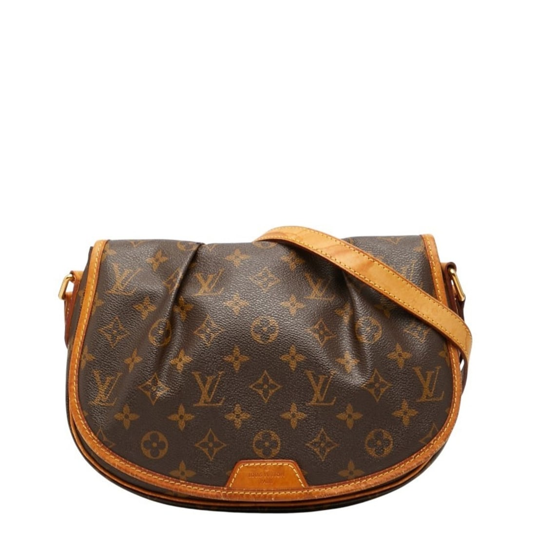 Louis Vuitton Monogram Menilmontant PM Crossbody Shoulder Bag M40474 Brown Leather Women's LOUIS (1 of 11)