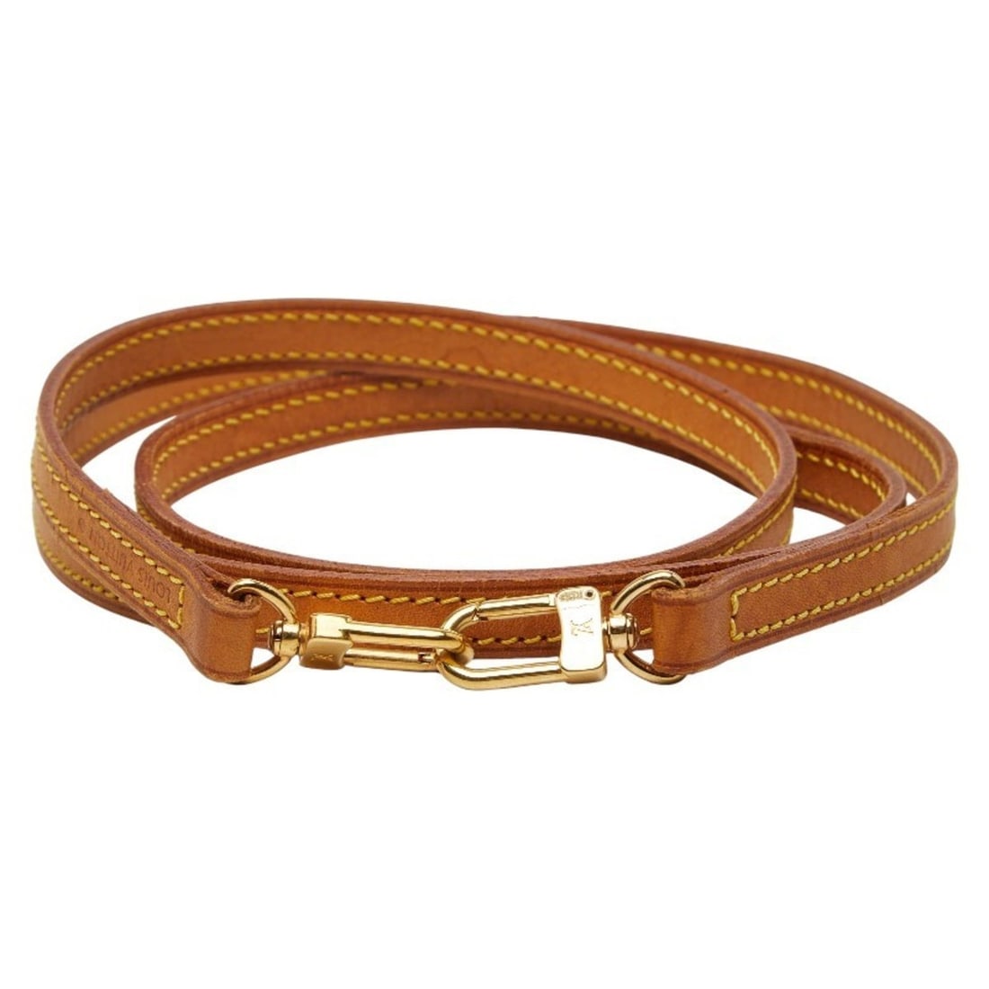 Louis Vuitton shoulder strap, beige leather, women's LOUIS VUITTON (1 of 18)