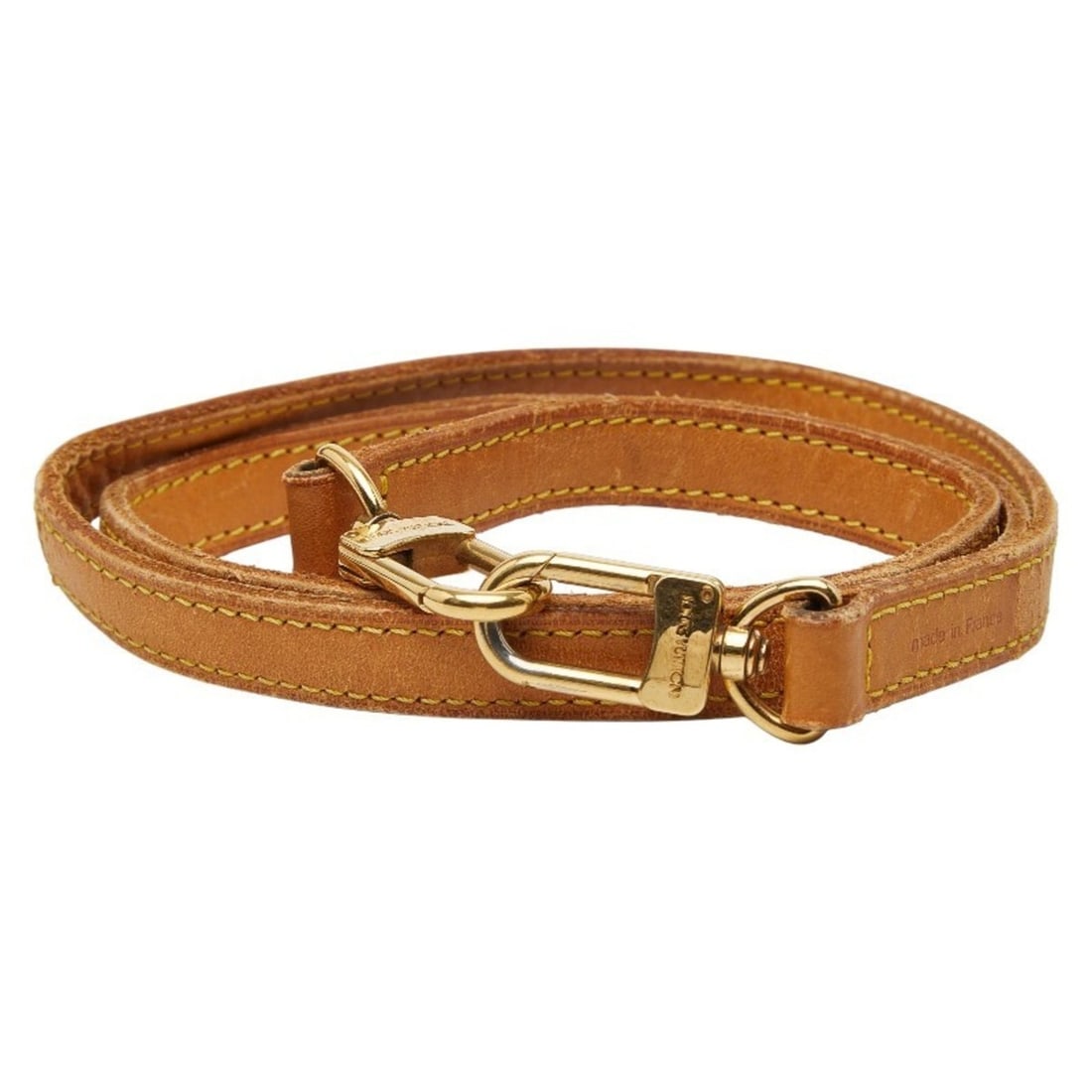 Louis Vuitton shoulder strap, beige leather, women's LOUIS VUITTON (1 of 18)