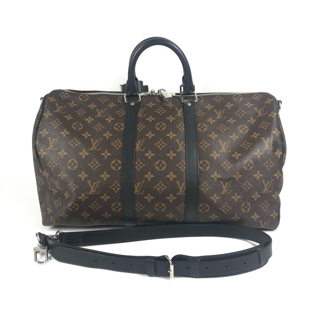 LOUIS VUITTON M56711 Monogram Macassar Keepall Bandouliere 45 Shoulder Bag, Crossbody Travel Boston (1 of 18)