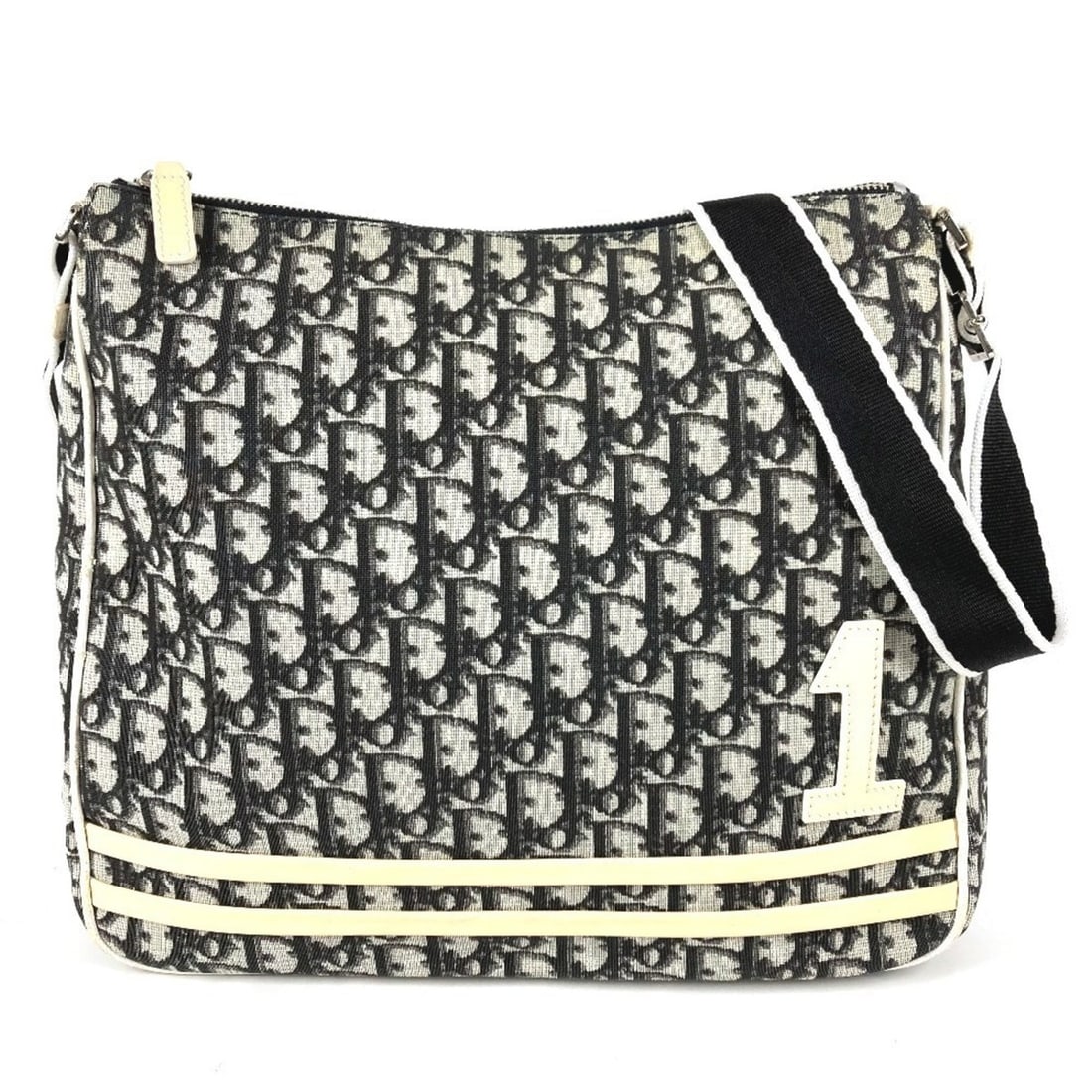 Christian Dior Dior Trotter No. 1 Logo Crossbody Shoulder Bag in Leather, Black for Men and Women (1 of 18)