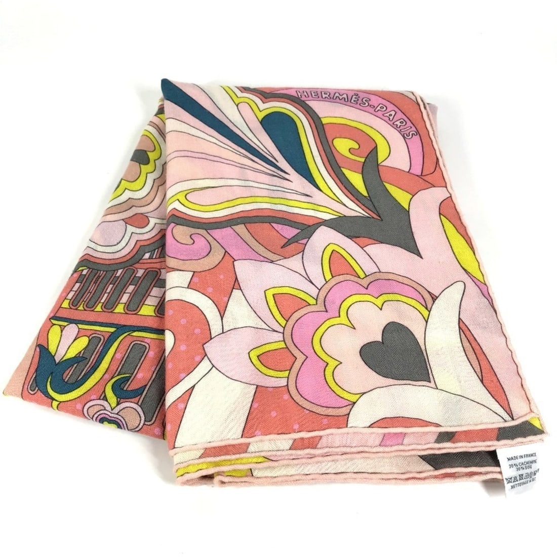 HERMES Faubourg Rainbow Carré Jean 140 Shawl/Scarf/Stole, Large, Cashmere and Silk, Men's Women's, (1 of 16)