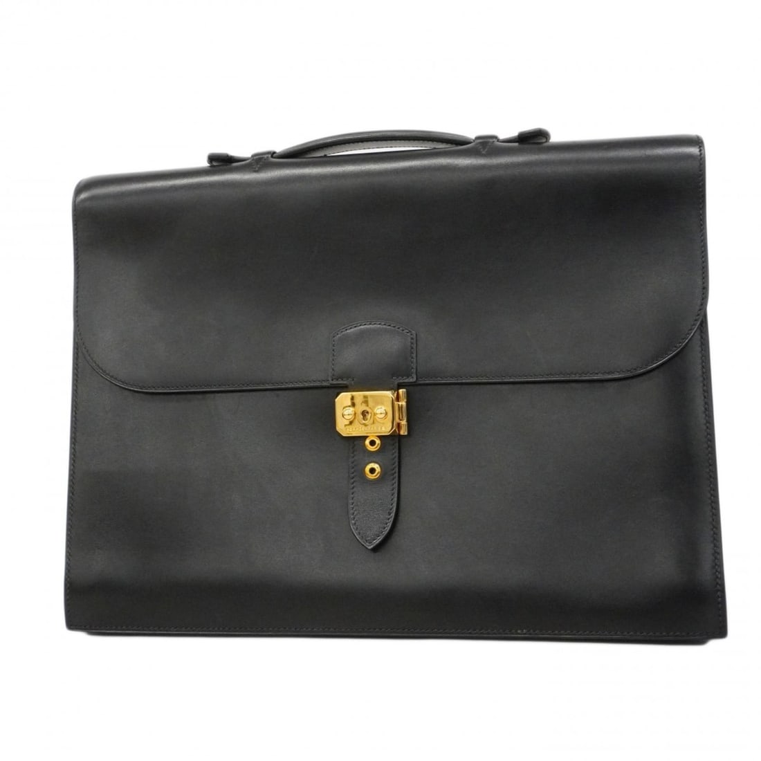 Hermes Hermès Sac A Depeche 38 Box Calf Bag, Black, B Stamp, Men's: --- Catalog ---Category: SizeSize (HxWxD): 29cm x 39cm x 10cm / 11.41'' x 15.35'' x 3.93''Category: DesignType: BriefcaseColor: BlackGender: MenMaterial: Box calf leather Hardware Color: GoldCategory:
