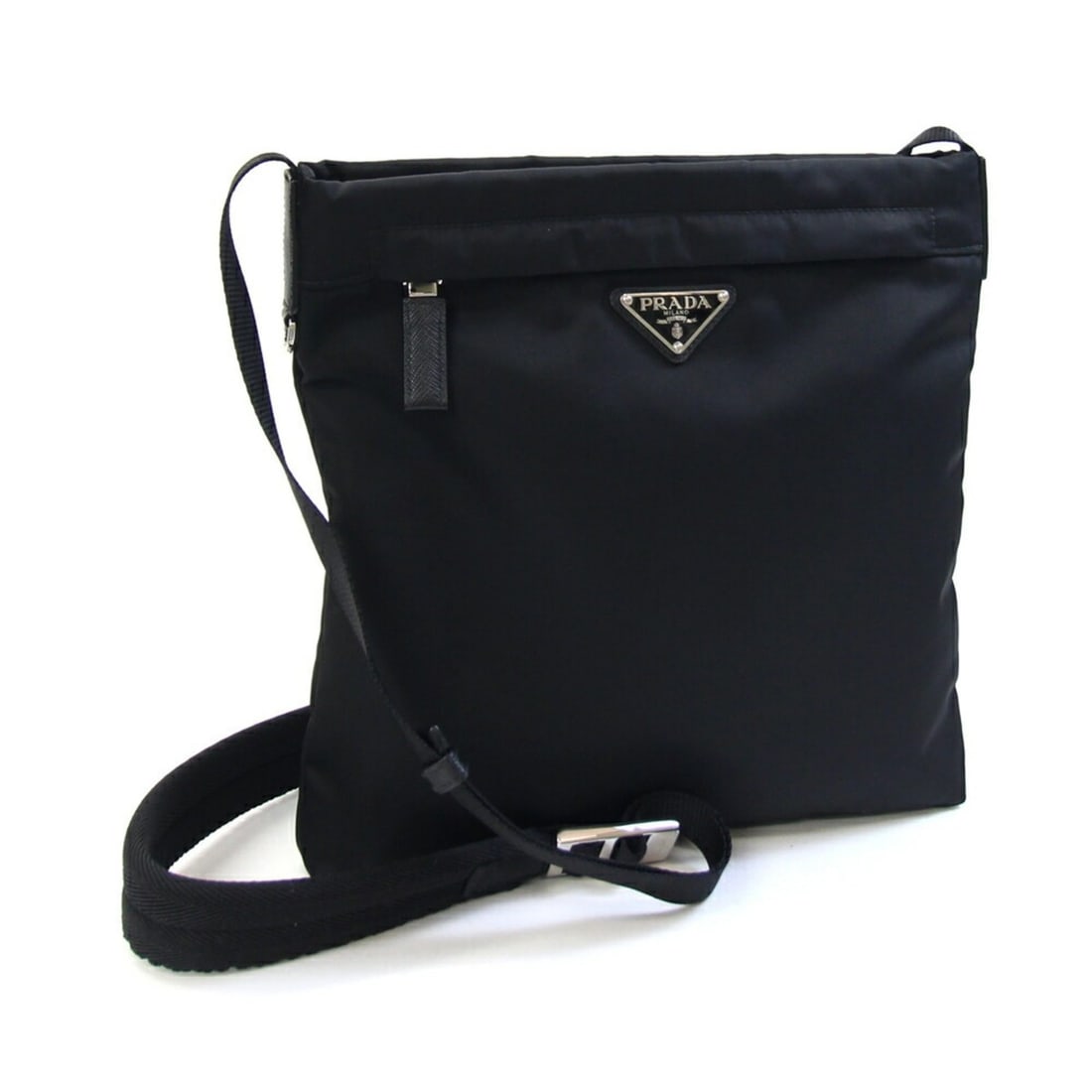 Prada Shoulder Bag 2VH055 Black Nylon and Leather Crossbody for Women (1 of 10)