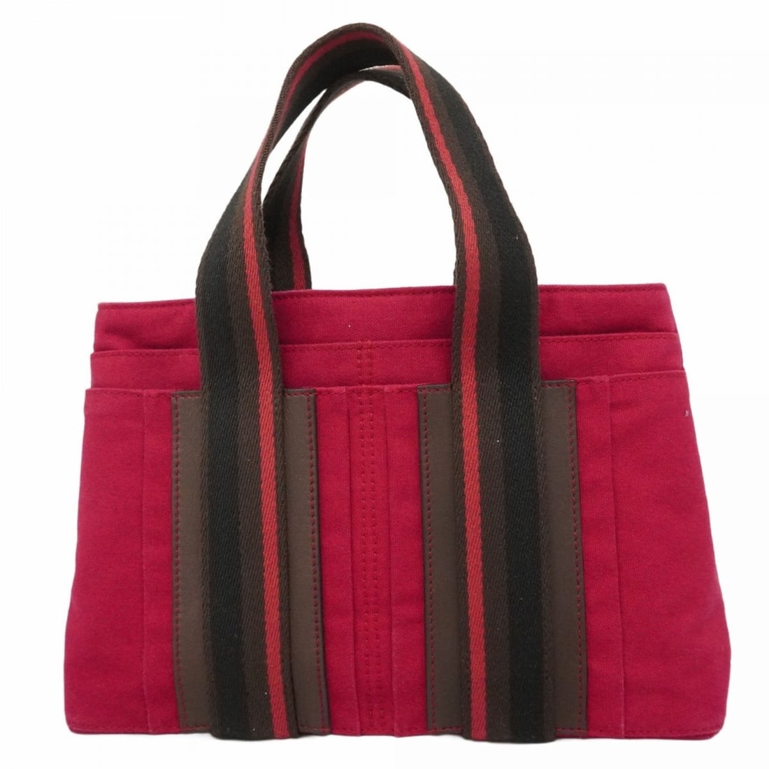 Hermes Hermès Troca Horizontal PM Tote Bag, Canvas, Red, Women's, P2335144 (1 of 13)