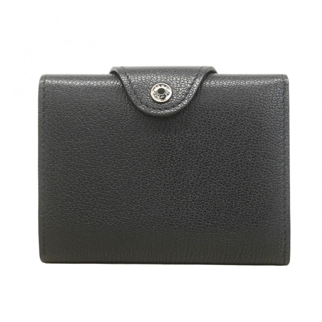 Hermes Hermès Iliad Compact Card Case, Chevre, Black, B Stamp, Men's/Women's, P2135351 (1 of 9)