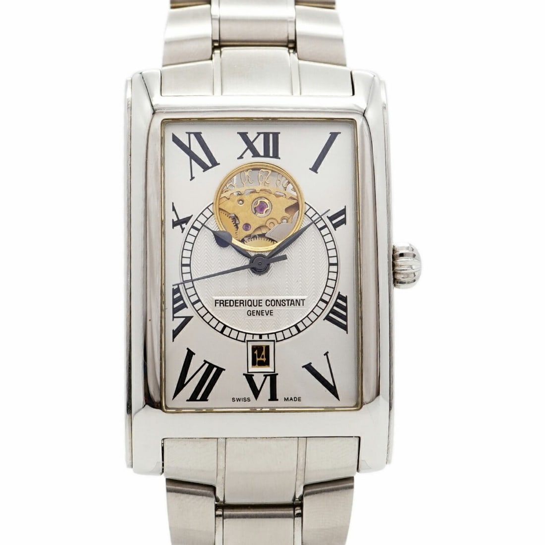 Frederique Constant Cale Heartbeat FC-303 310 315X4C4 5 6 Silver Dial Men's Watch: --- Catalog ---Category: SizeWrist Size: 18cm / 7.08''Case Diameter: 30.8mm / 1.21''Category: DesignType: WristwatchGender: MenColor (Dial): SilverMaterial (Band): Stainless steelCategory: GeneralMPN: