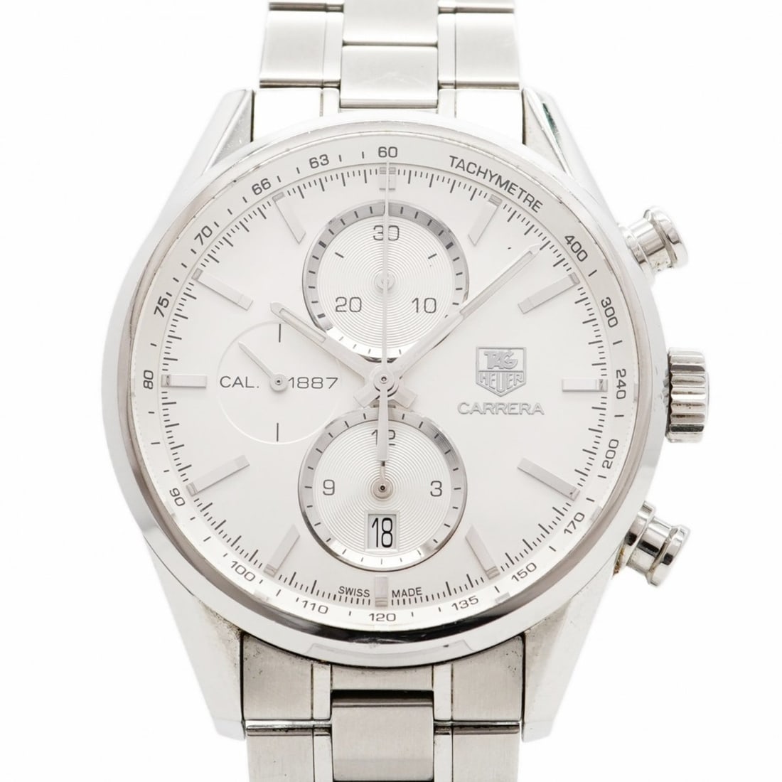 TAG Heuer Carrera CAR2111 Silver Dial Men's Watch: --- Catalog ---Category: SizeWrist Size: 18cm / 7.08''Case Diameter: 40.5mm / 1.59''Category: DesignType: WristwatchGender: MenColor (Dial): SilverMaterial (Band): Stainless steelCategory: GeneralMPN: