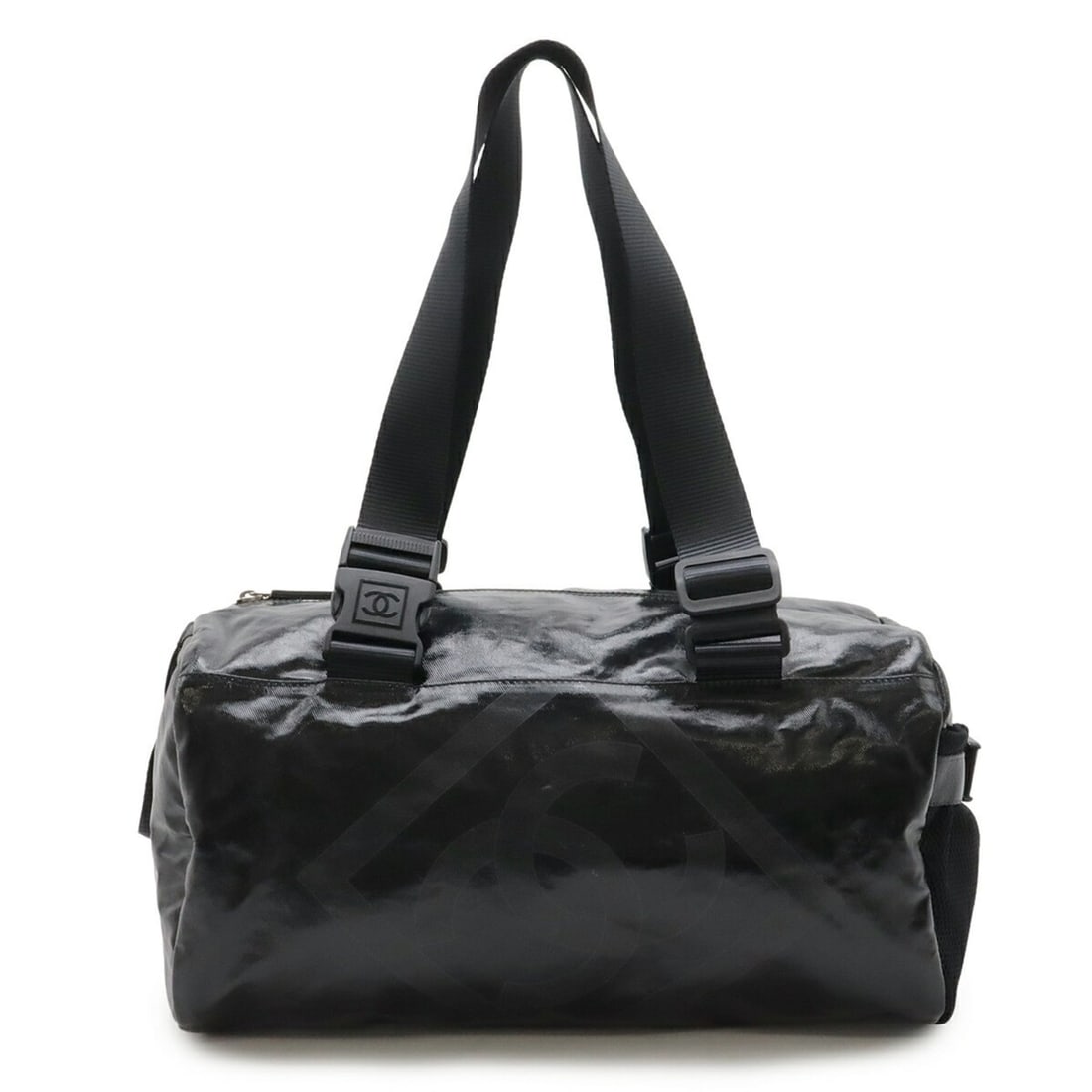 CHANEL Sport Line Coco Mark Boston Bag, Shoulder Handbag, Coated Canvas, Black, A35980 (1 of 14)