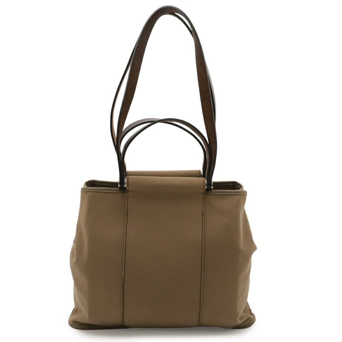 HERMES Cabag PM Tote Bag, Handbag, Shoulder Toile Officier Leather, Mocha Beige, ?N Stamp (1 of 11)