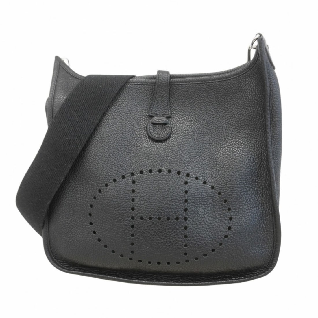 Hermes Hermès Evelyn 3PM Shoulder Bag, Taurillon Clemence Leather, Black, M Stamp, Women's, (1 of 18)