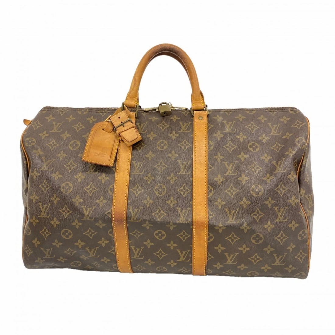 Louis Vuitton Monogram Keepall 50 Boston Bag M41426 Brown Men's/Women's P2347193 (1 of 19)