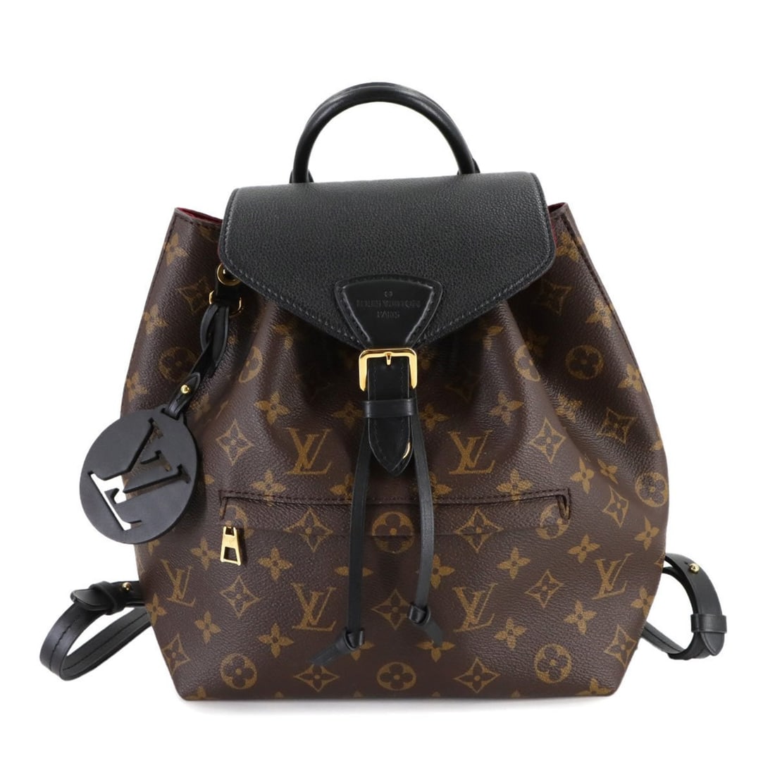 Louis Vuitton Monogram Montsouris NM PM Backpack in Noir, M45515: --- Catalog ---Category: SizeSize (HxWxD): 28cm x 23cm x 15.5cm / 11.02'' x 9.05'' x 6.1''Category: DesignType: BackpackColor: Monogram, NoirGender: WomenMaterial: Monogram , Leather Category: General