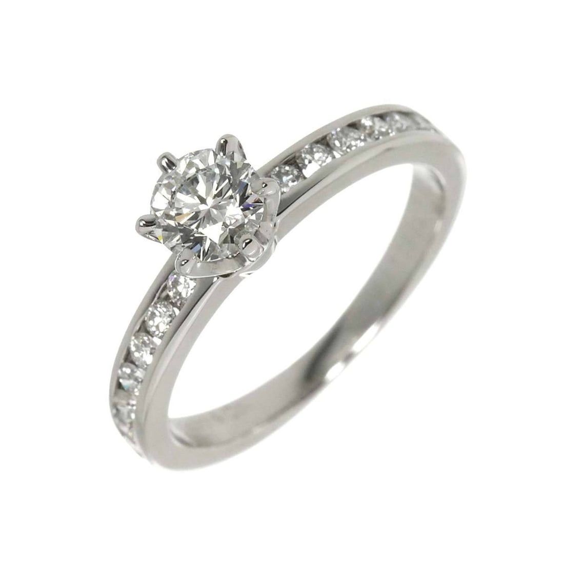 Tiffany & Co. Channel-Set Diamond 0.42ct G VS1 EX Ring in Platinum: --- Catalog ---Category: SizeJP Size: 8US Size: 4.5Category: DesignType: Band ringGender: WomenMaterial: Platinum 950Category: GeneralBrand: Tiffany--- Item List ---Section: ConditionRanking: Rank SA