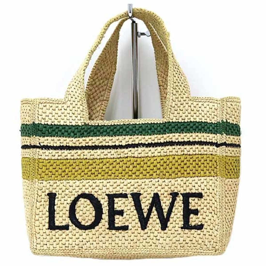LOEWE Loewe Font Tote Small Raffia Stripe Shoulder Bag: --- Catalog ---Category: SizeWeight: 344g / 12.13oz.Size (HxWxD): 19cm x 23cm x 10cm / 7.48'' x 9.05'' x 3.93''Strap Length: 130cm / 51.18''Handle Length: 28cm / 11.02''Category: DesignType: Shoulder