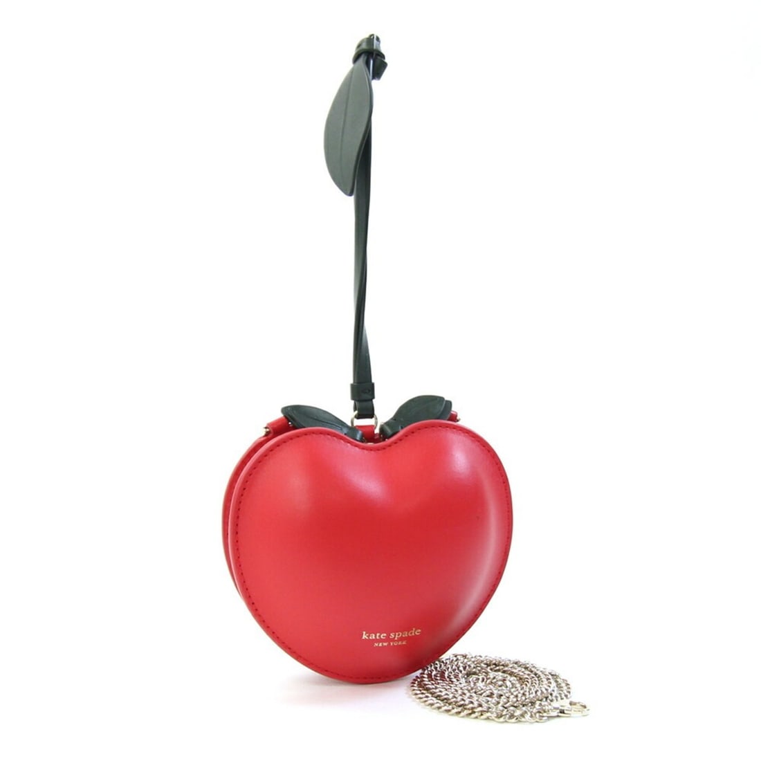 Kate Spade Cherry Motif Shoulder Bag PXRUB279 Red and Dark Green Leather Chain Pochette Women's: --- Catalog ---Category: SizeSize (HxWxD): 11cm x 12cm x 7cm / 4.33'' x 4.72'' x 2.75''Strap Length: 112cm / 44.09''Category: DesignType: Pochette, Shoulder bagColor: Dark green, Red colorGender: Wome