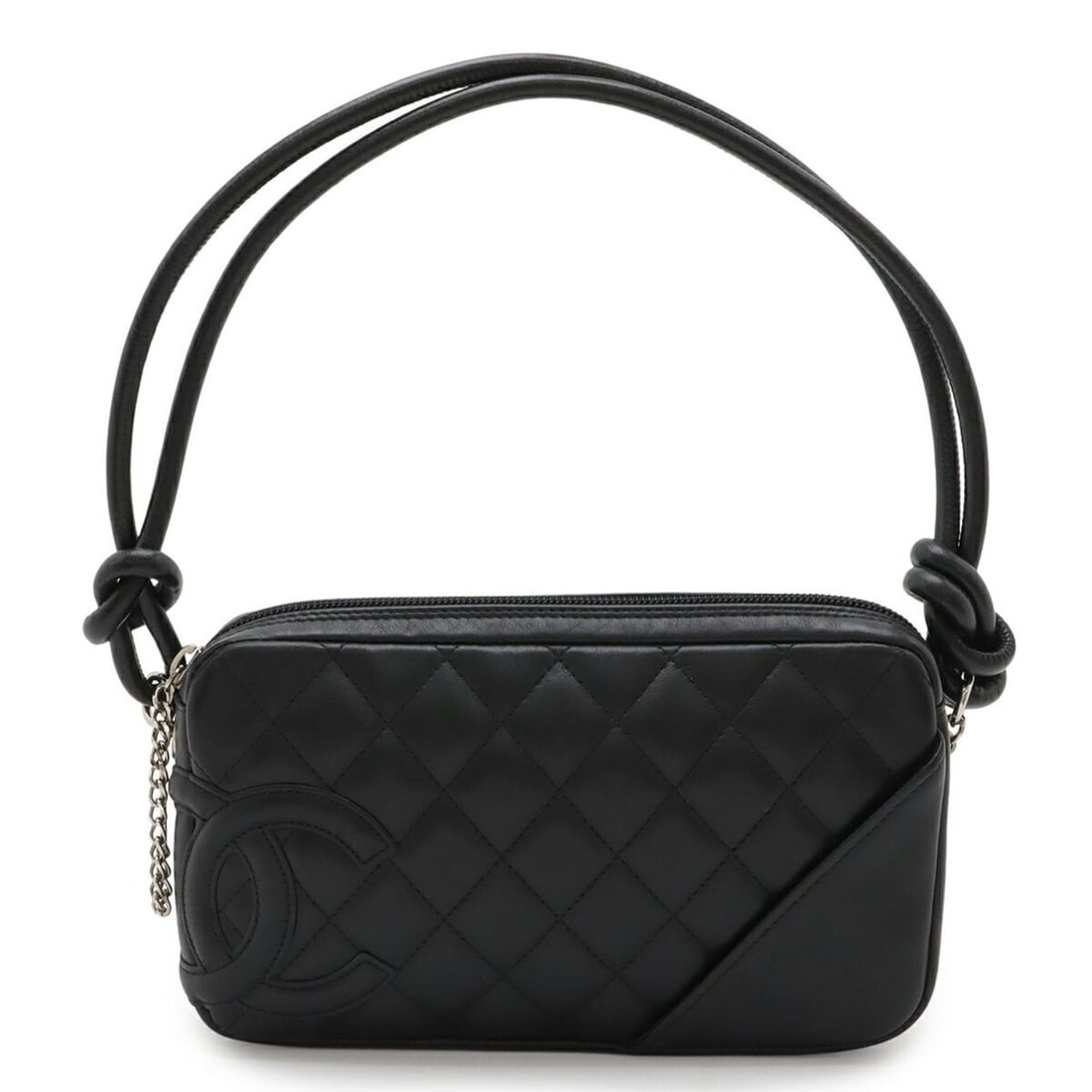 CHANEL Cambon Coco Mark Bag Pouch Shoulder Leather Black A25175: --- Catalog ---Category: SizeWeight: 200g / 7.05oz.Size (HxWxD): 12.5cm x 22cm x 3.5cm / 4.92'' x 8.66'' x 1.37''Category: DesignType: Shoulder bagColor: BlackGender: WomenCategory: GeneralBrand: