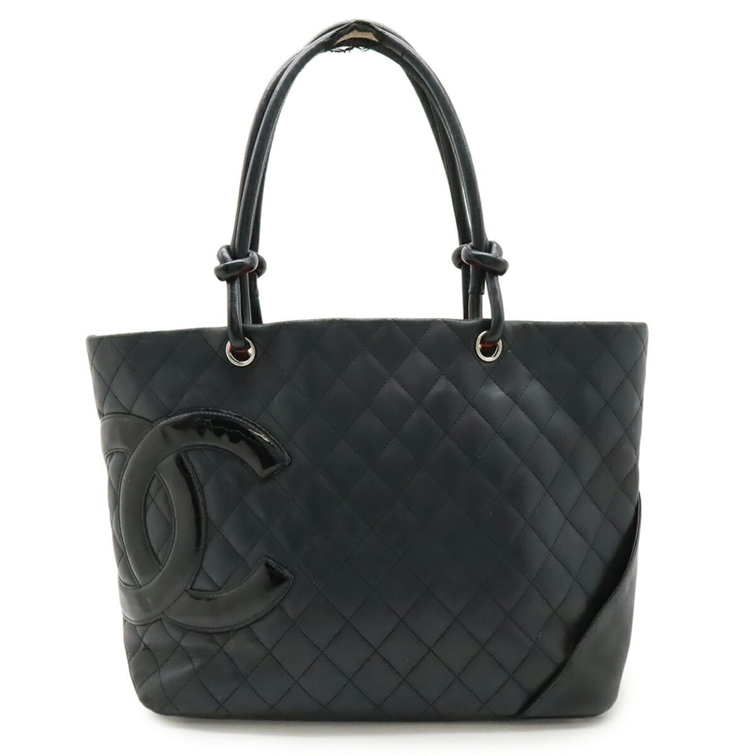 CHANEL Cambon Line Coco Mark Large Tote/Shoulder Bag in Soft Calfskin Leather, Black and Pink,: --- Catalog ---Category: SizeWeight: 730g / 1.6lb.Size (HxWxD): 25cm x 39cm x 14cm / 9.84'' x 15.35'' x 5.51''Category: DesignType: Shoulder bag, Tote bagColor: Black, PinkGender: WomenCategory: