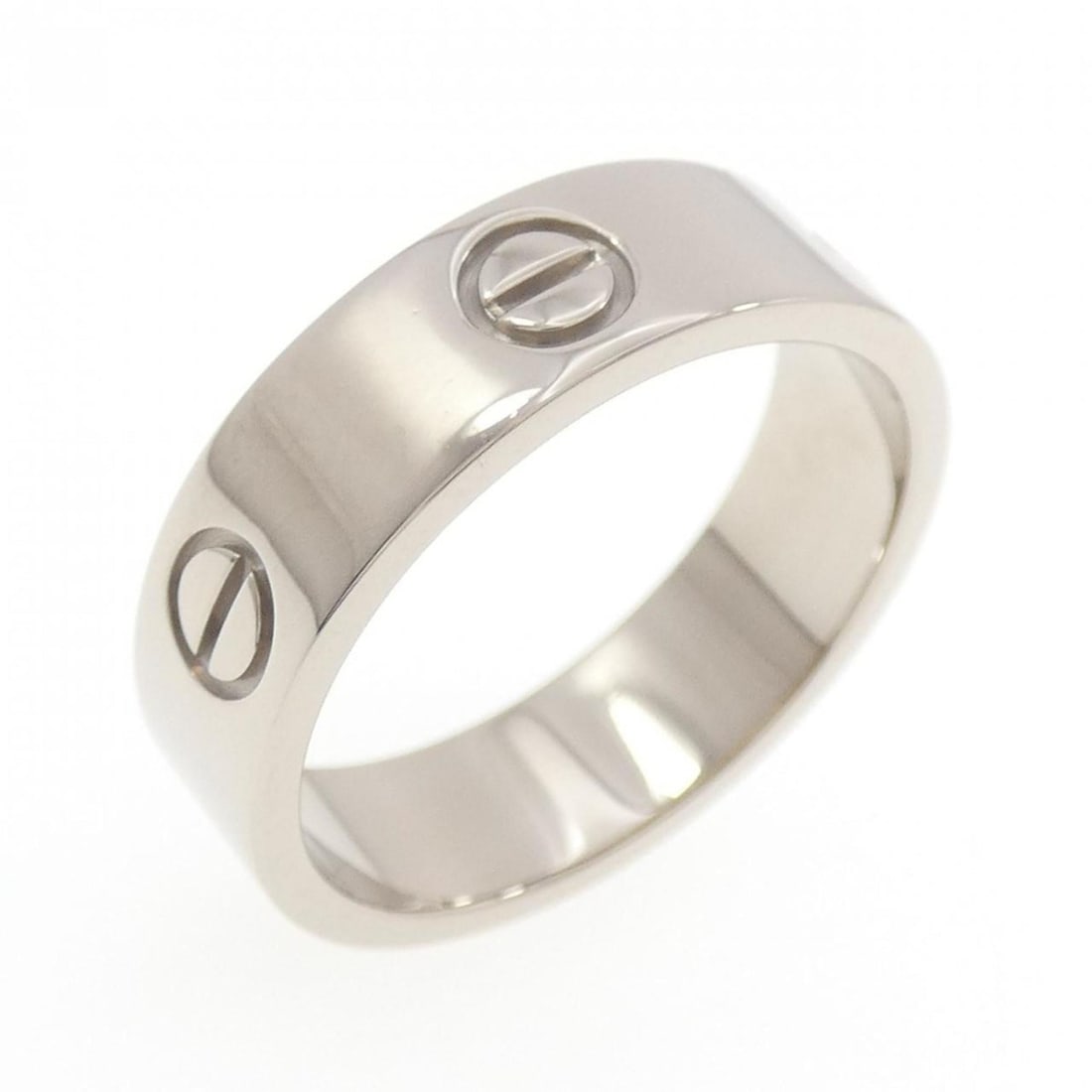 Cartier Love Ring: --- Catalog ---Category: SizeUS Size: 10Brand Size: 60Category: DesignType: Band ringGender: Men,WomenMaterial: White gold (18K)Category: GeneralMPN: B4084700Brand: Cartier--- Item List ---Section: Co