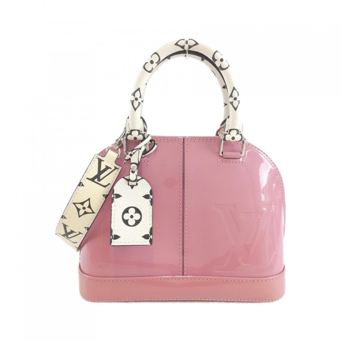 Louis Vuitton Monogram Vernis Miroir Alma BB M54704 Handbag: --- Catalog ---Category: SizeSize (HxWxD): 19cm x 25cm x 11cm / 7.48'' x 9.84'' x 4.33''Category: DesignType: HandbagColor: Rose blushGender: WomenHardware Color: SilverCategory: GeneralMPN: