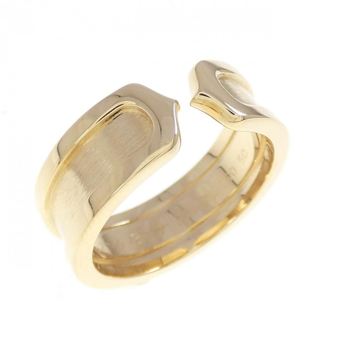 Cartier C2 Small Ring: --- Catalog ---Category: SizeUS Size: 5.5Brand Size: 50Category: DesignType: Band ringGender: WomenMaterial: Yellow gold (18K)Category: GeneralBrand: Cartier--- Item List ---Section: ConditionRanking: