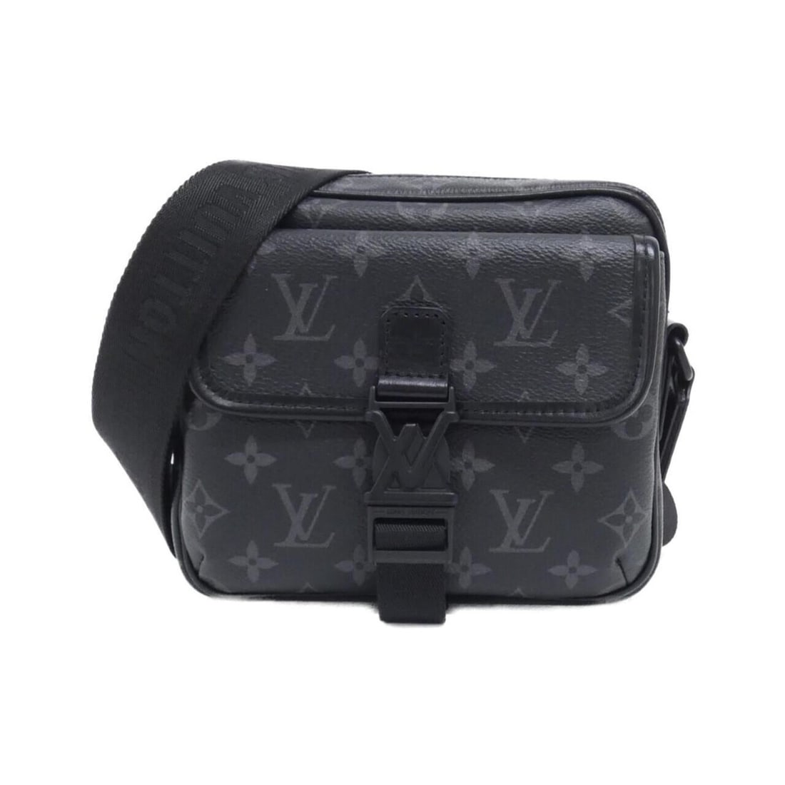 Louis Vuitton Monogram Eclipse Get Away Messenger Shoulder Bag M12518: --- Catalog ---Category: SizeSize (HxWxD): 17cm x 18cm x 7cm / 6.69'' x 7.08'' x 2.75''Category: DesignType: Shoulder bagColor: BlackGender: MenMaterial: Coated canvas Category: GeneralMPN: M12518Bran