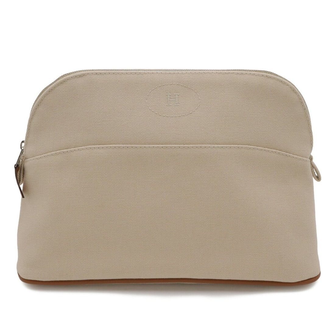 HERMES Bolide Pouch 25 Bag Canvas Leather Beige (1 of 12)