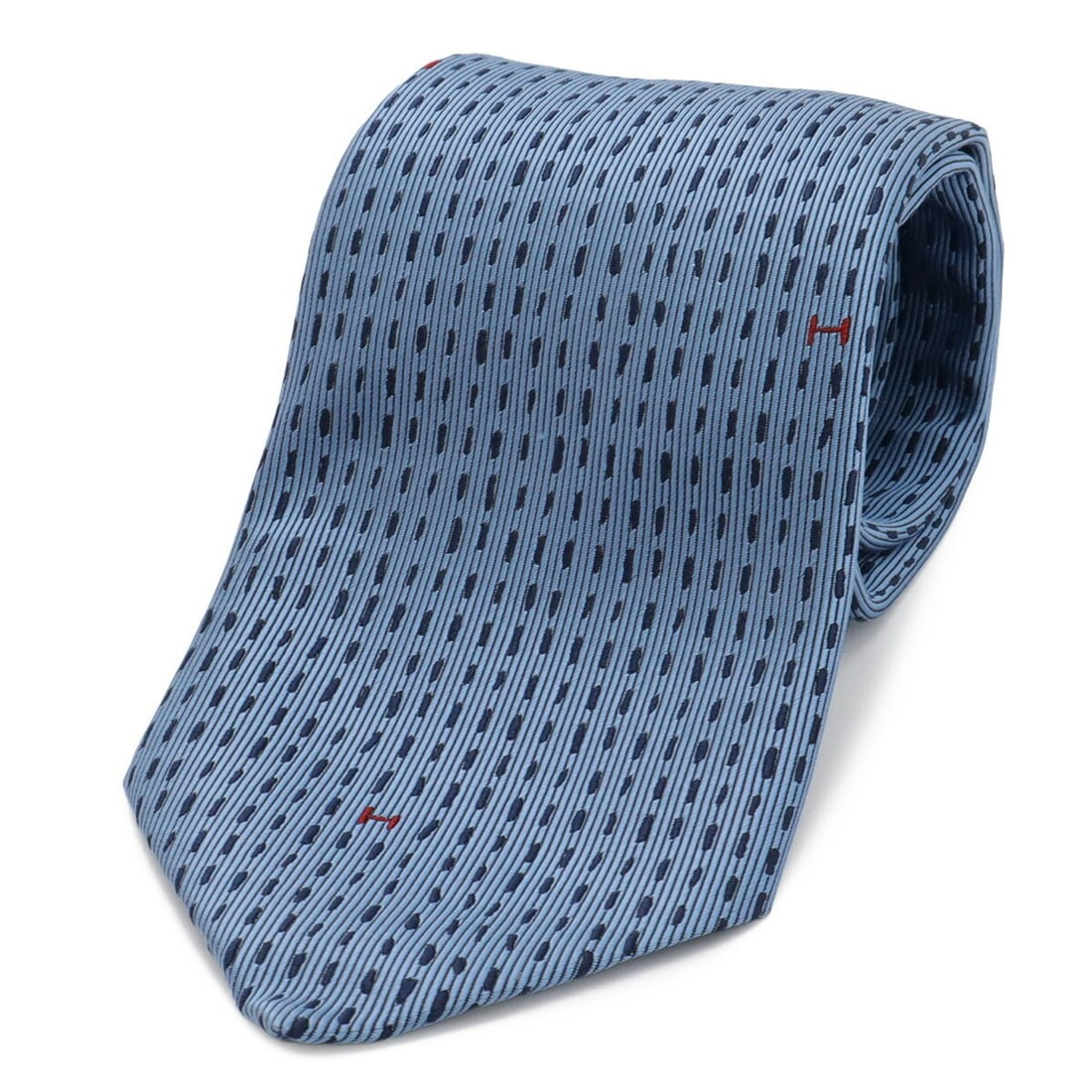 HERMES Hermes Tie H 100% Silk Blue (1 of 12)