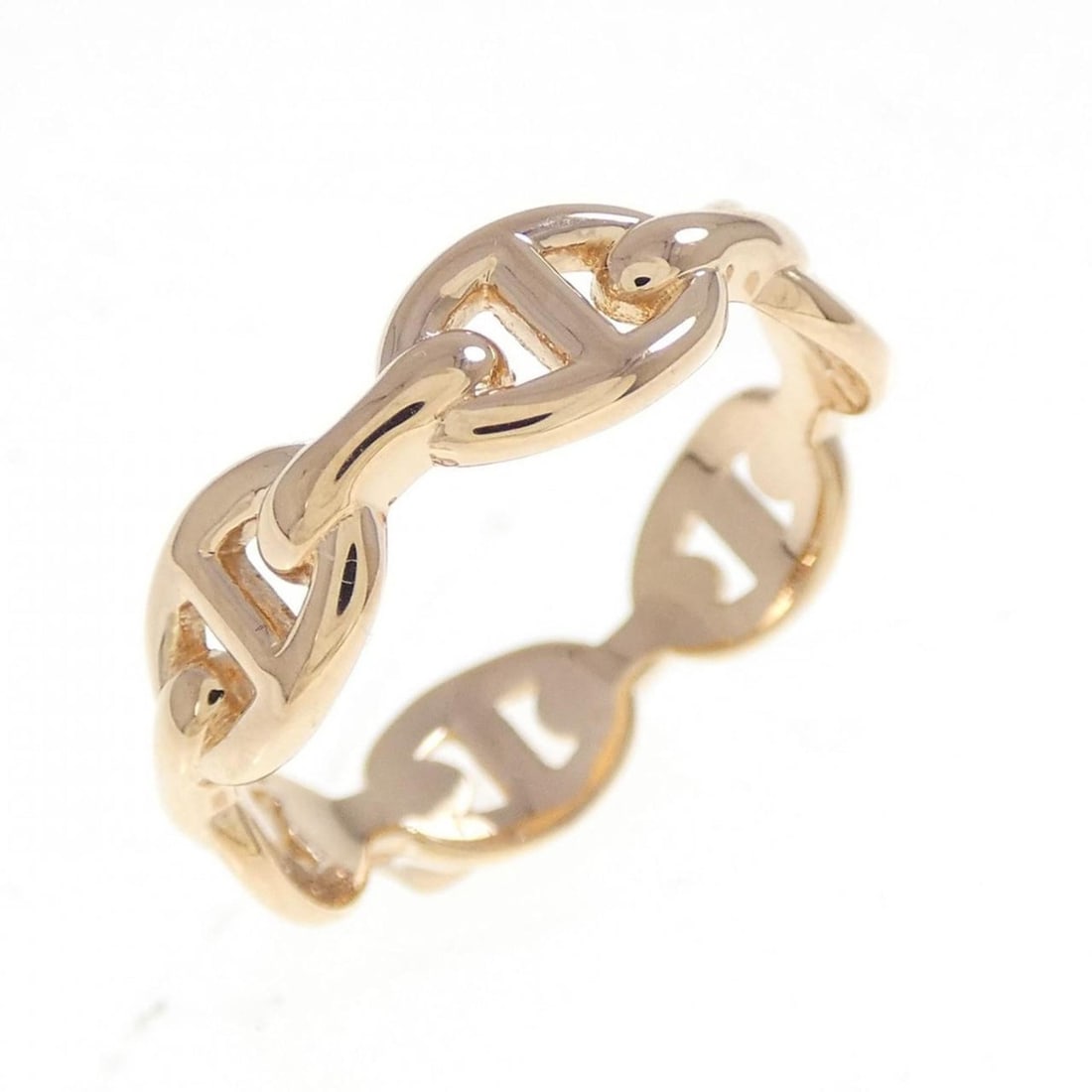 Hermes Chaine d'Ancre Enchaine Ring: --- Catalog ---Category: SizeUS Size: 6.5Brand Size: 53Category: DesignType: Band ringGender: WomenMaterial: Pink gold (18K)Category: GeneralMPN: H110025BBrand: Hermes--- Item List ---Section: Conditi