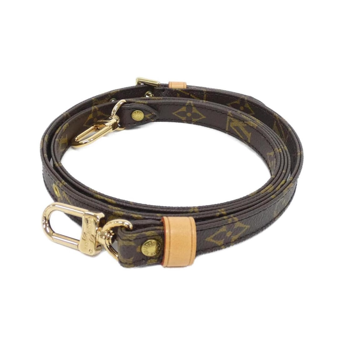 Louis Vuitton Monogram Shoulder Strap J75010: --- Catalog ---Category: SizeSize (HxWxD): 121cm x 1.5cm / 47.63'' x 0.59''Category: DesignType: StrapColor: Gold, MarronGender: WomenMaterial: CanvasCategory: GeneralMPN: J75010Brand: Louis