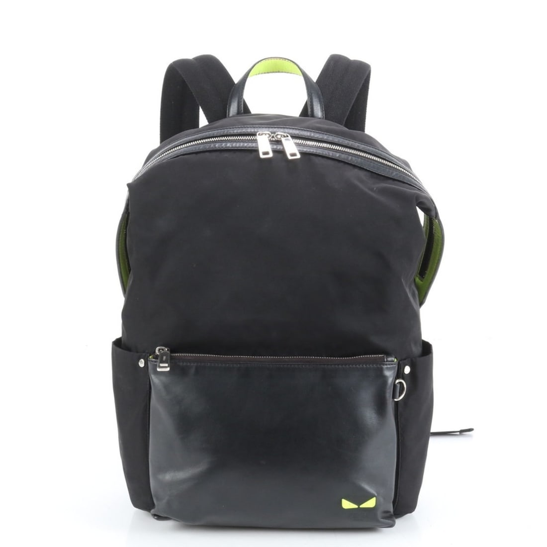 Fendi Bugs Eye 7VZ035 Leather and Nylon 2-Way Backpack Bag in Black for Men (1 of 12)