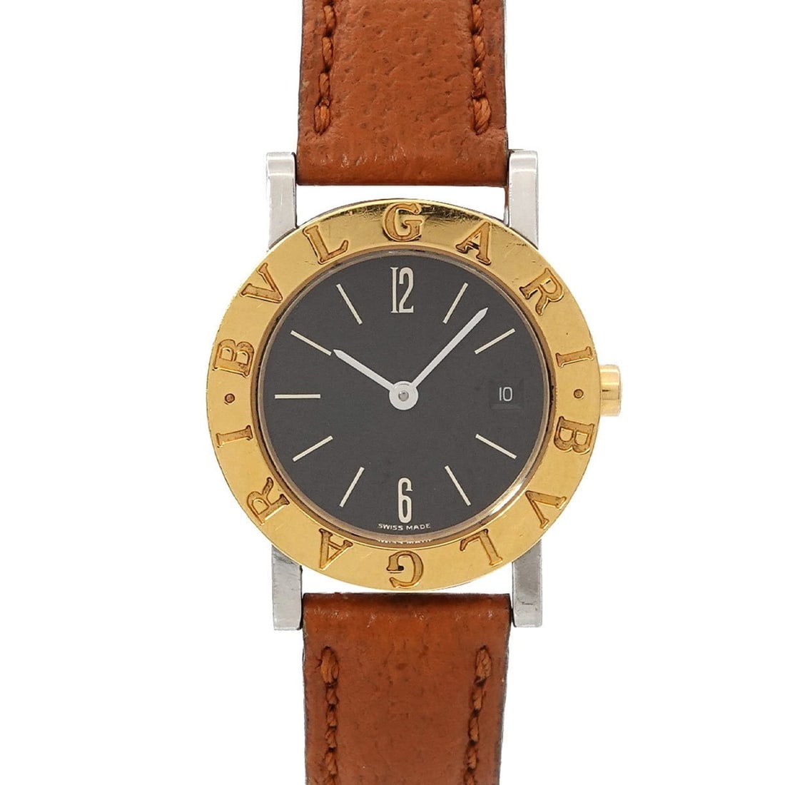 BVLGARI Two-tone Watch BB26SGLD Women's Date Black Yellow Gold Quartz (1 of 15)