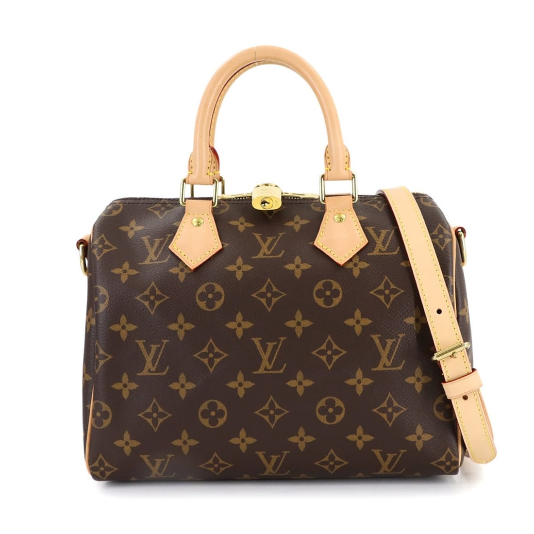 Louis Vuitton Monogram Speedy Bandouliere 25 2-way Handbag, Brown, M41113, RFID (1 of 10)
