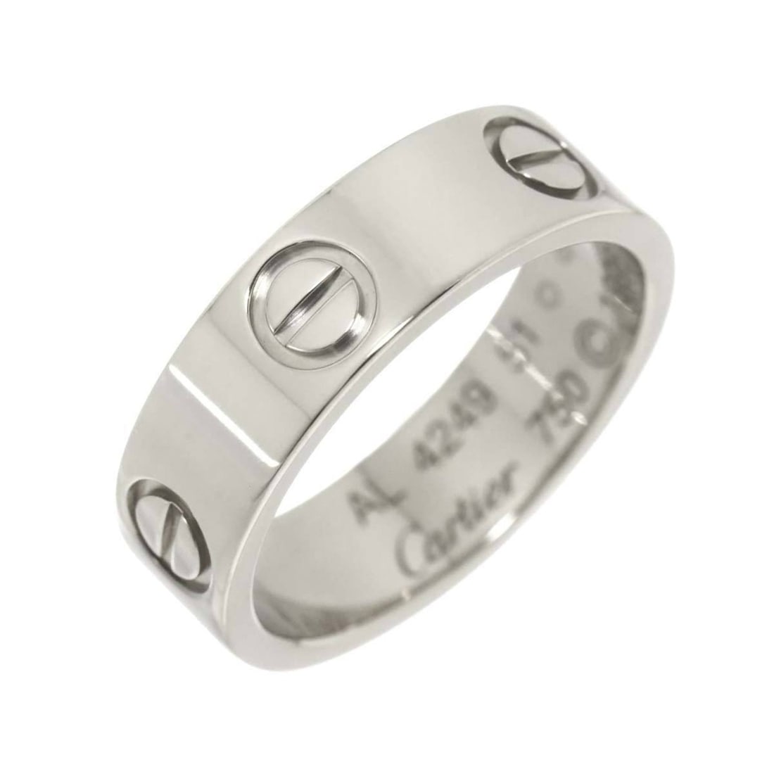 Cartier Love Classic #51 Ring in 18K White Gold (750): --- Catalog ---Category: SizeUS Size: 6Brand Size: 51Category: DesignType: Band ringGender: WomenMaterial: White gold (18K)Category: GeneralBrand: Cartier--- Item List ---Section: ConditionRanking: Ra