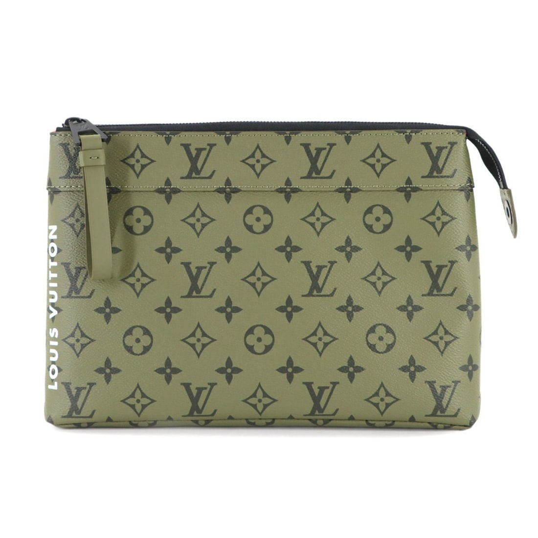 Louis Vuitton Monogram Pochette Voyage Souple Second Clutch Handbag Khaki M82800 (1 of 12)