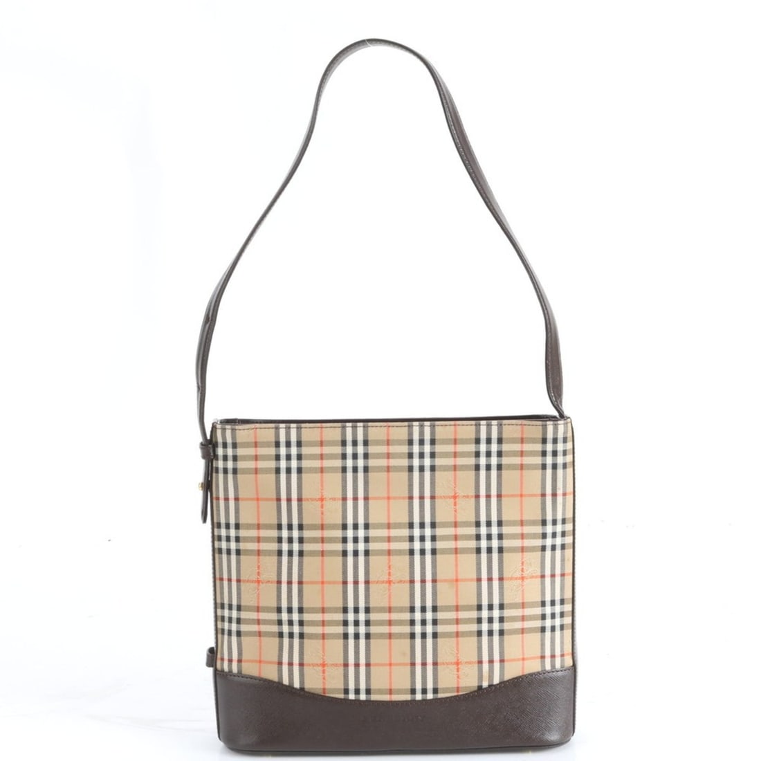 Burberry Nova Check Leather and Nylon One-Shoulder Bag, Black, Women's (1 of 11)