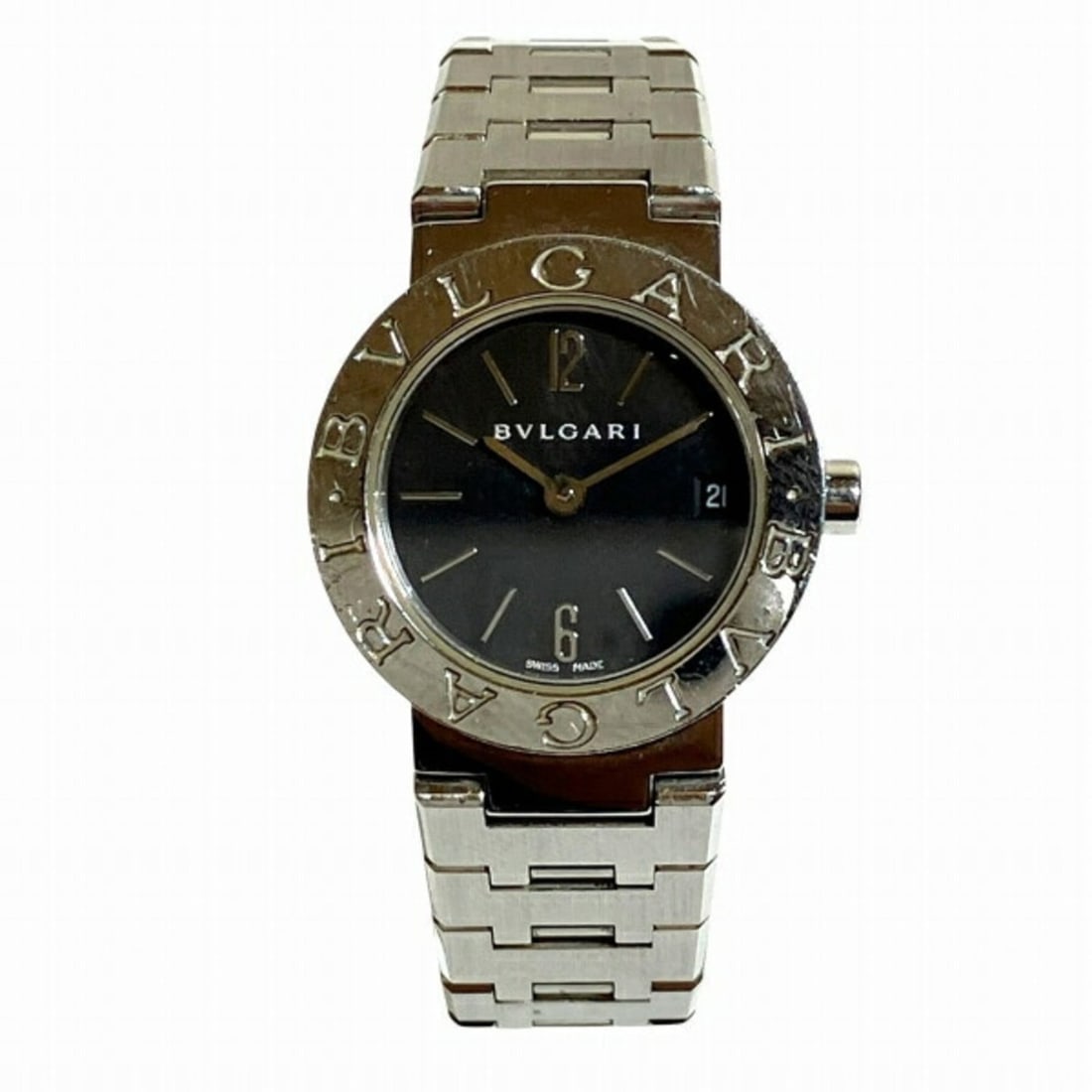 BVLGARI BB23SS Quartz Watch Women's Wristwatch: --- Catalog ---Category: SizeWrist Size: 14cm / 5.51''Case Diameter: 22.8mm / 0.9''Category: DesignType: WristwatchGender: WomenColor (Dial): BlackMaterial (Band): Stainless steelMaterial (Case): Stai