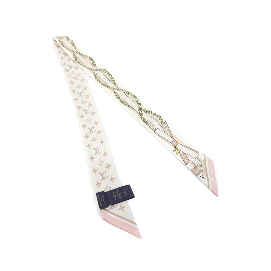 Louis Vuitton Bandeau BB LV Bow M96173 Scarf Muffler: --- Catalog ---Category: SizeSize (LxW): 1.2m x 5cm / 47.24'' x 1.96''Category: DesignType: ScarfColor: BeigeGender: WomenMaterial: Silk Category: GeneralMPN: M96173Brand: Louis Vuitton--- Item List